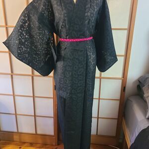 Black Lace Summer Kimono